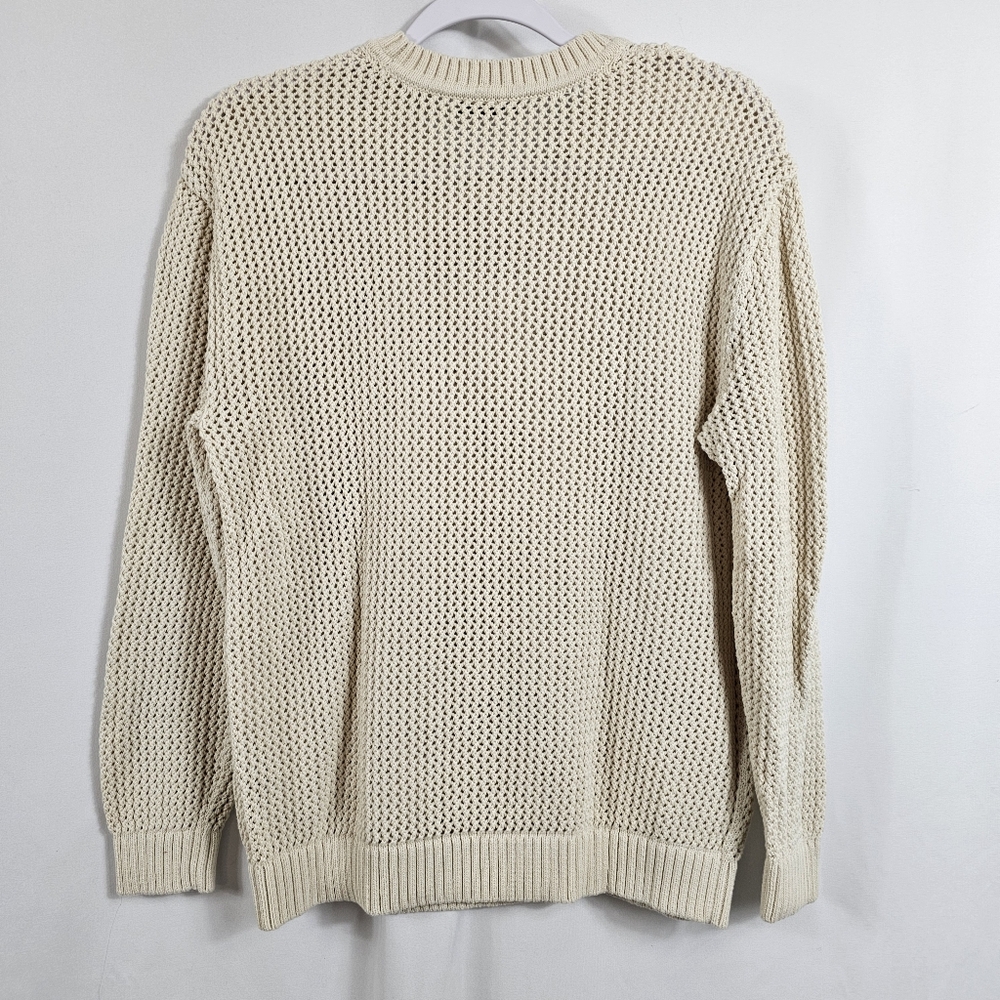 Aritzia Open-Weave Crewneck Sweater in Cream - Picture 8 of 10